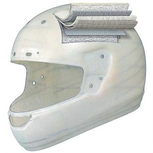 Casco in fibra grezzo