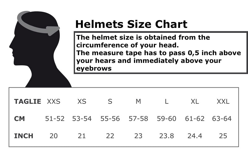 Bell Custom 500 Size Chart